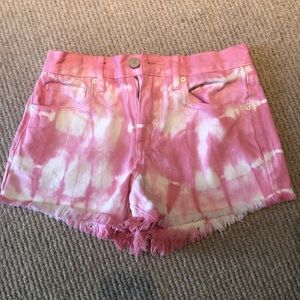 Blank nyc pink and white tie dye shorts size 25